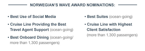 Norwegian's Wave Award Nominations