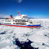 Icebreaker amongst drift ice