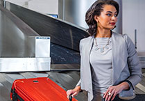 woman in baggage claim