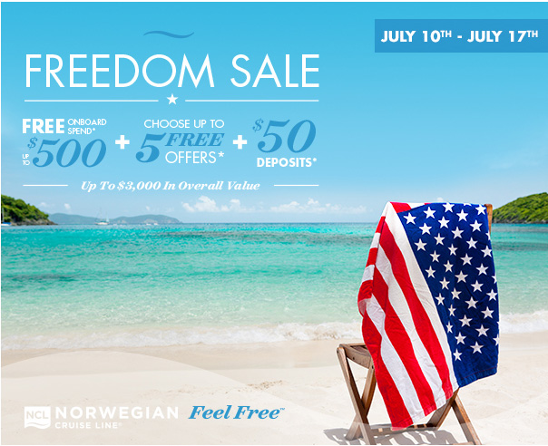 July 10 - July 17, FREEDOM SALE