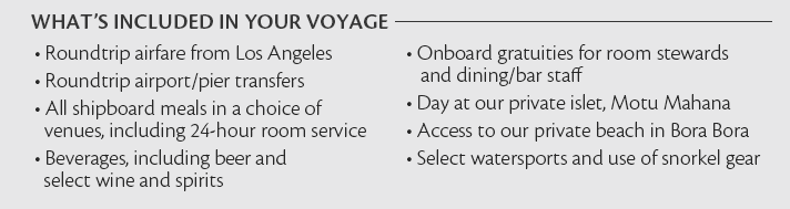 What's Included with a Paul Gauguin Cruise