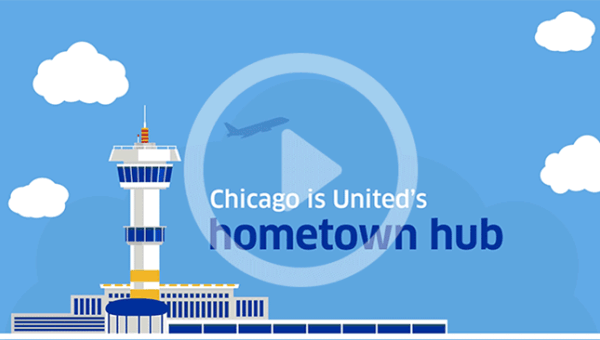 Chicago is United's hometown hub