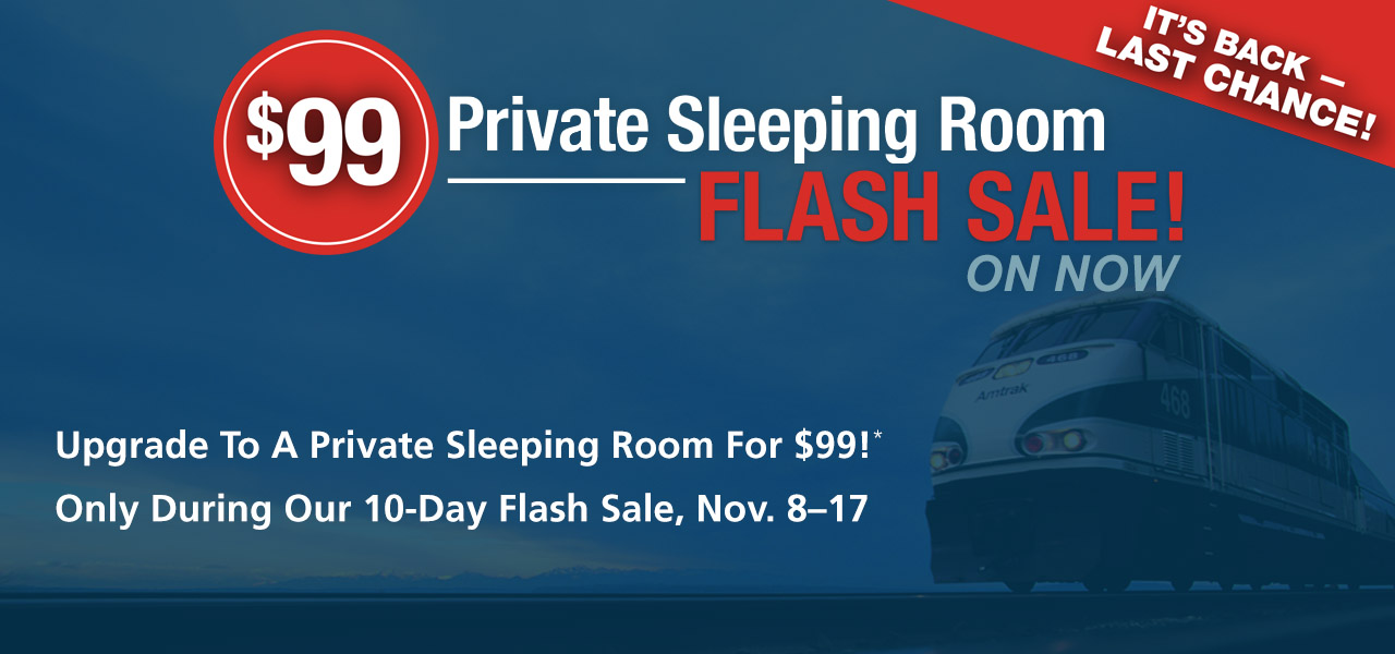 ON NOW: $99 Private Sleeping Room Flash Sale!