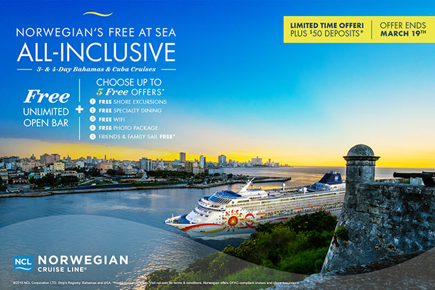 3 and 4 Day Bahamas and Cuba Cruises