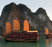 Junk boats in Halong Bay, Vietnam