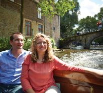 Couple exploring Amsterdam
