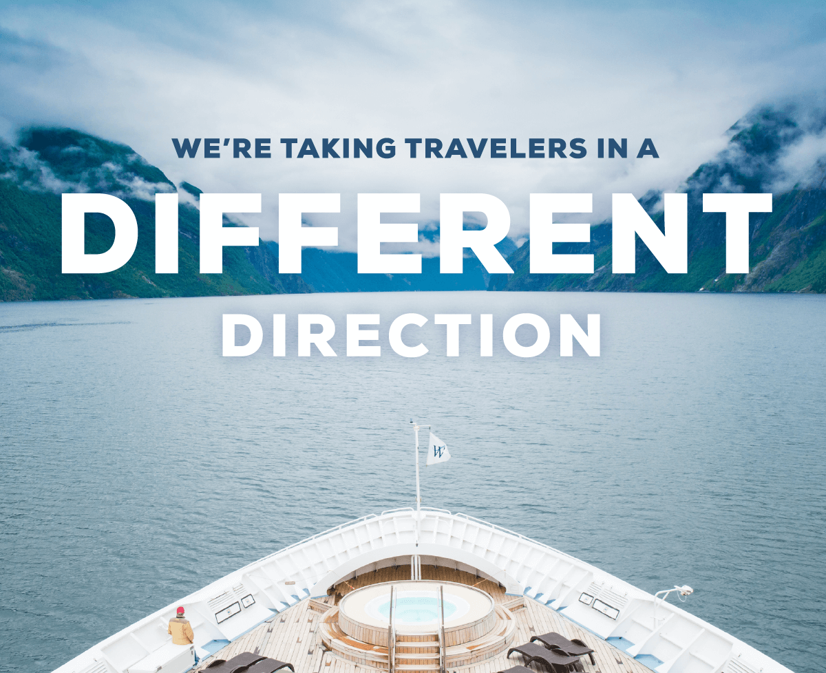 We're taking travelers in a different direction
