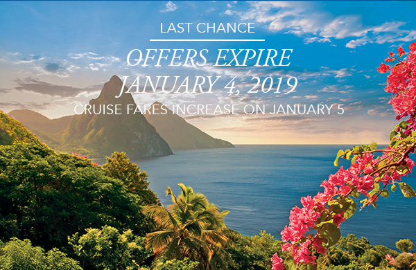 Last Chance | Offer Expires September 30, 2018 | Cruise Fares Increase on October 1