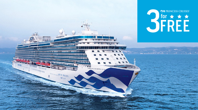Image of a Princess ship | Princess Cruises 3 for FREE