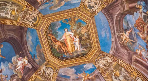 Painted ceiling of the Sistine Chapel