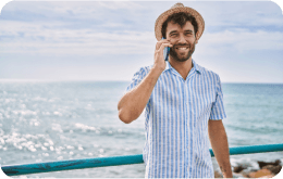 man talking on phone