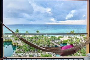 oceanfront suite with coast in the background