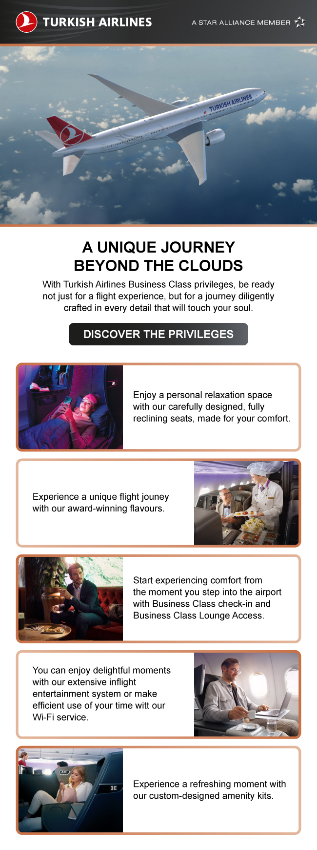 Discover the Privileges of Turkish Airlines