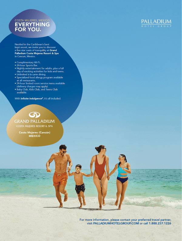 Book your Client’s Winter Getaway to Grand Palladium Costa Mujeres Resort & Spa in Mexico.